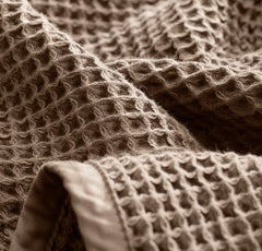 Waffle Bed Blanket - Walnut