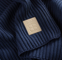 Sunday Knit Throw Blanket - Coastal Navy