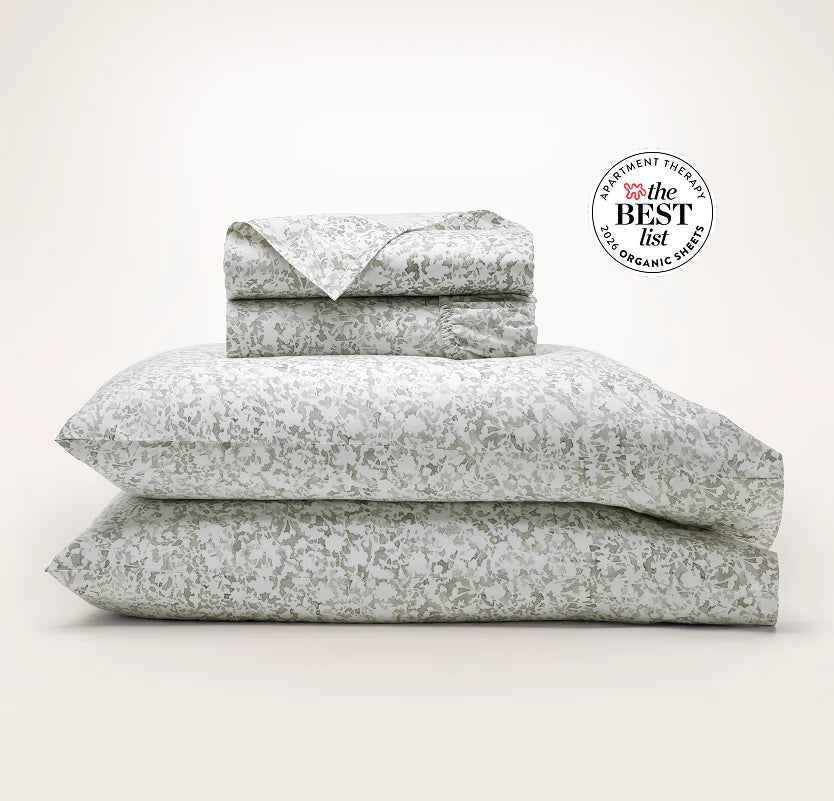 Percale Hemmed Sheet Set - Meadow Garden