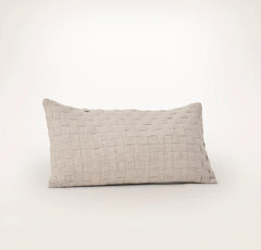 Linen Woven Icon Pillow Cover (Petite Lumbar) - Melange Natural
