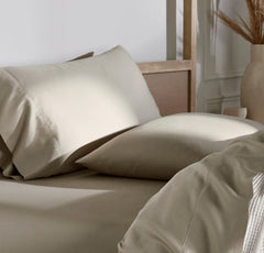 Percale Hemmed Pillowcase Set - Oak