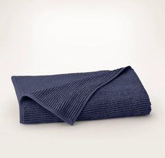 Turkish Ribbed Bath Sheet - Coastal Navy