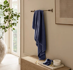 Turkish Waffle Bath Towel - Coastal Navy