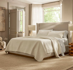 Signature Textured Stitch Quilted Sham - Cream