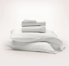 Signature Embellished Sheet Set - White/White Curved Edge