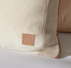 Court Knit Pillow Cover - Cream