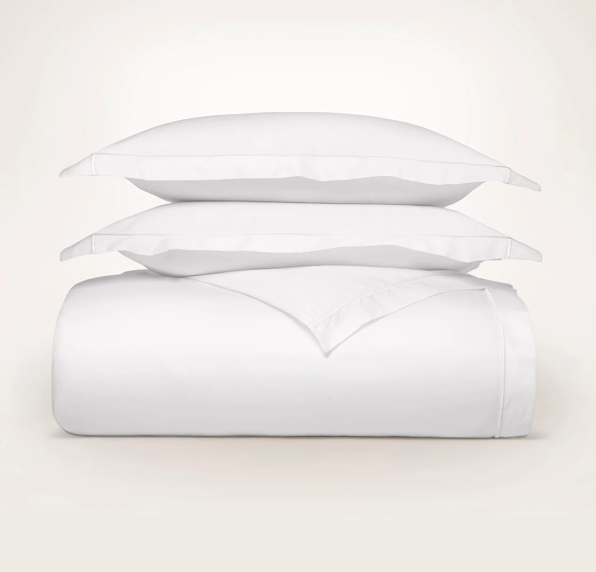 Percale Embellished Duvet Set - White/White Embroidered