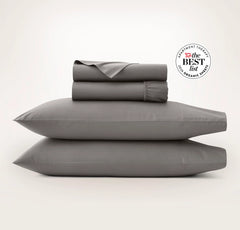 Percale Hemmed Sheet Set - Stone