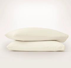 Signature Embellished Pillowcase Set - Cream/Buttercup Piped Edge