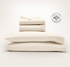 Percale Hemmed Sheet Set - Natural
