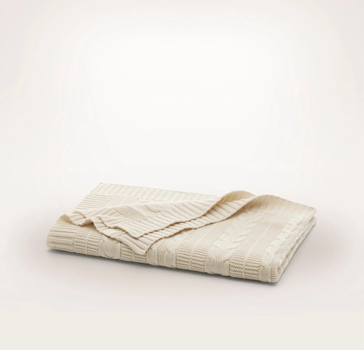 Cable Knit Baby Blanket - Natural
