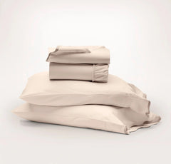 Signature Embellished Sheet Set - Sandstone/Desert Sand Curved Edge