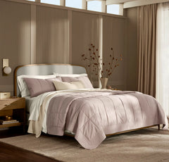 Signature Handstitched Quilted Sham - Dusty Rose