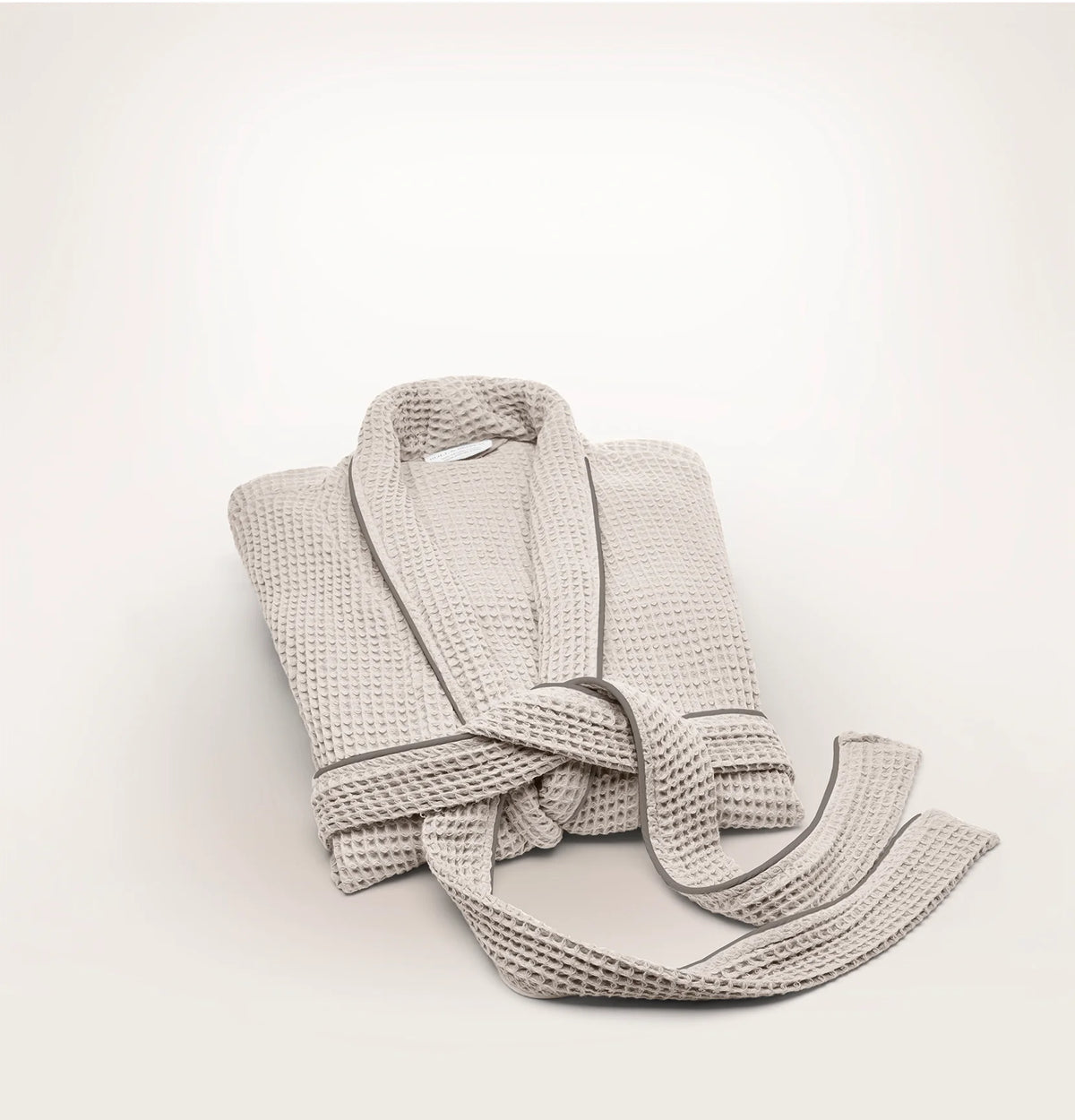 Waffle Robe - Pewter/Stone