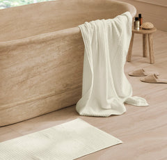 Turkish Waffle Bath Mat - Cream