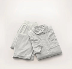 Soft Knit Long Sleeve & Pants Pajama Set - Mist