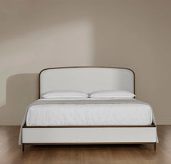 Upholstered Curve Bed - Mist