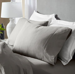 Signature Hemmed Pillowcase Set - Stone