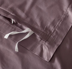 Signature Hemmed Duvet Set - Plum