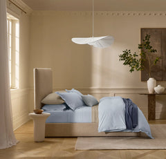 Percale Hemmed Duvet Set - Hydrangea