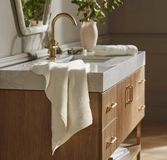 Plush Hand Towels (Pair) - Cream