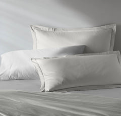 Percale Hemmed Duvet Set - Mist