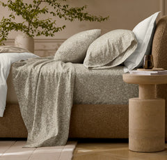 Percale Hemmed Sheet Set - Oak Garden