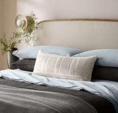 Fluted Pillow Cover (Lumbar) - White