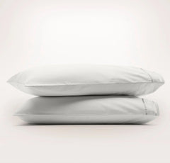 Signature Embellished Pillowcase Set - Mist/Mist Ladder Stitch