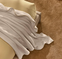 Dream Bed Blanket - White/Honey Picot