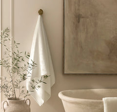 Turkish Ribbed Bath Towel - Cream