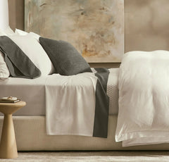 Signature Embellished Pillowcase Set - White/Juniper Colorblock