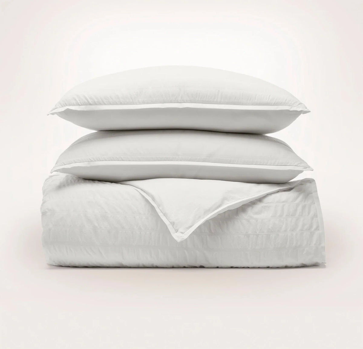 Relaxed Seersucker Duvet Set - White