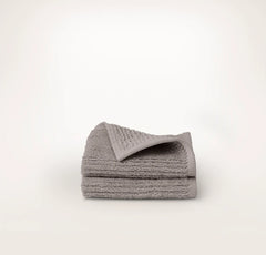 Turkish Ribbed Washcloths (Pair) - Stone