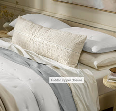 Tideline Pillow Cover (Grand Lumbar) - Natural/Shore