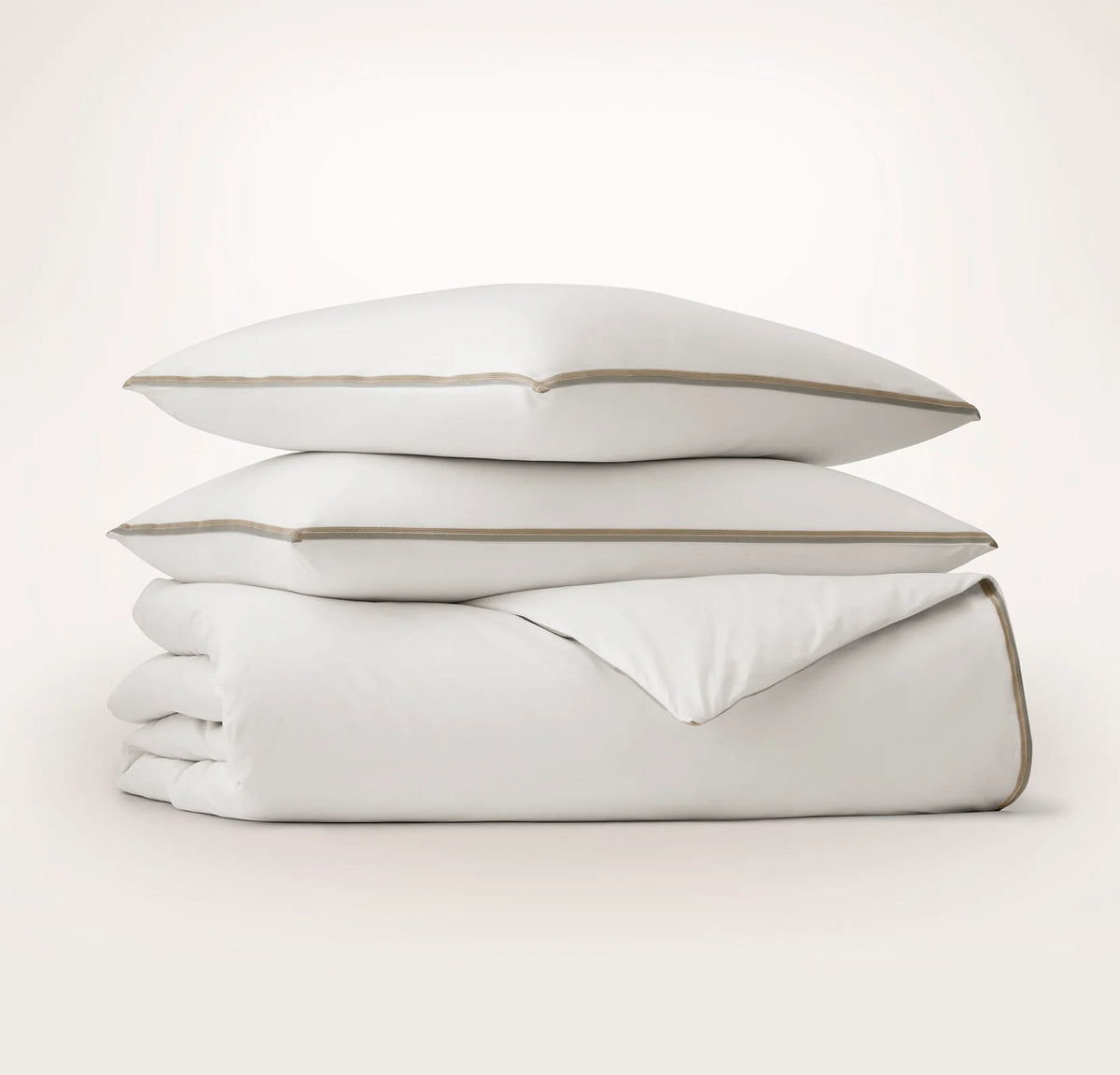 Signature Embellished Duvet Set - White/Pewter/Oak Trielle