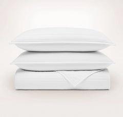 Signature Stripe Quilt Set - White