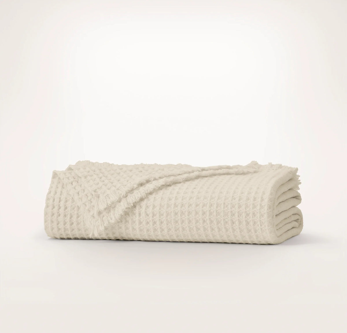 Heirloom Waffle Merino Bed Blanket - Cream