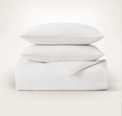 Signature Embellished Duvet Set - White/White Piped Edge