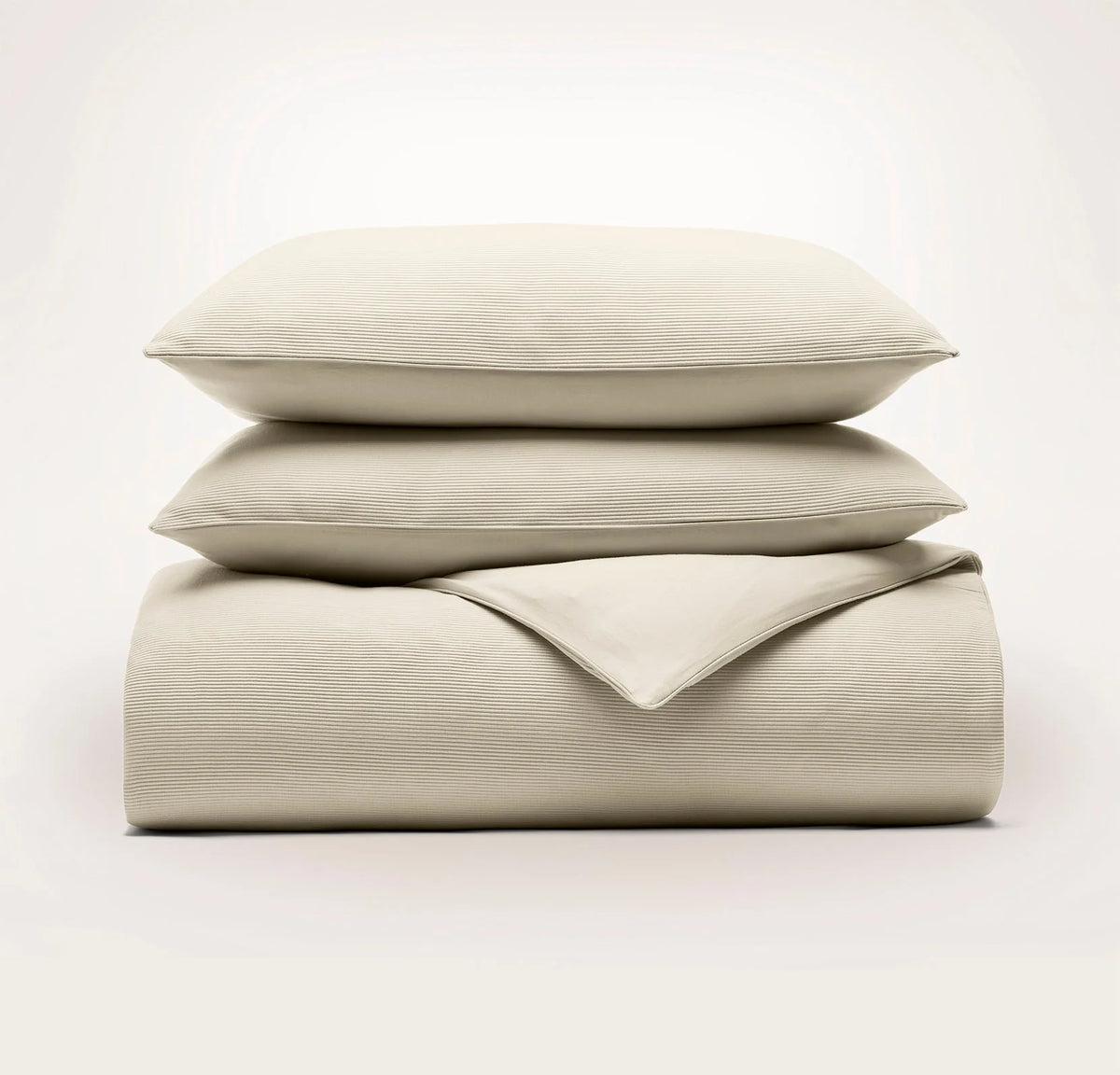 Ottoman Rib Duvet Set - Sand