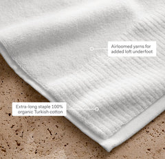 Turkish Ultra Plush Bath Mat - White