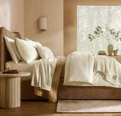 Signature Embellished Pillowcase Set - Cream/Buttercup Piped Edge