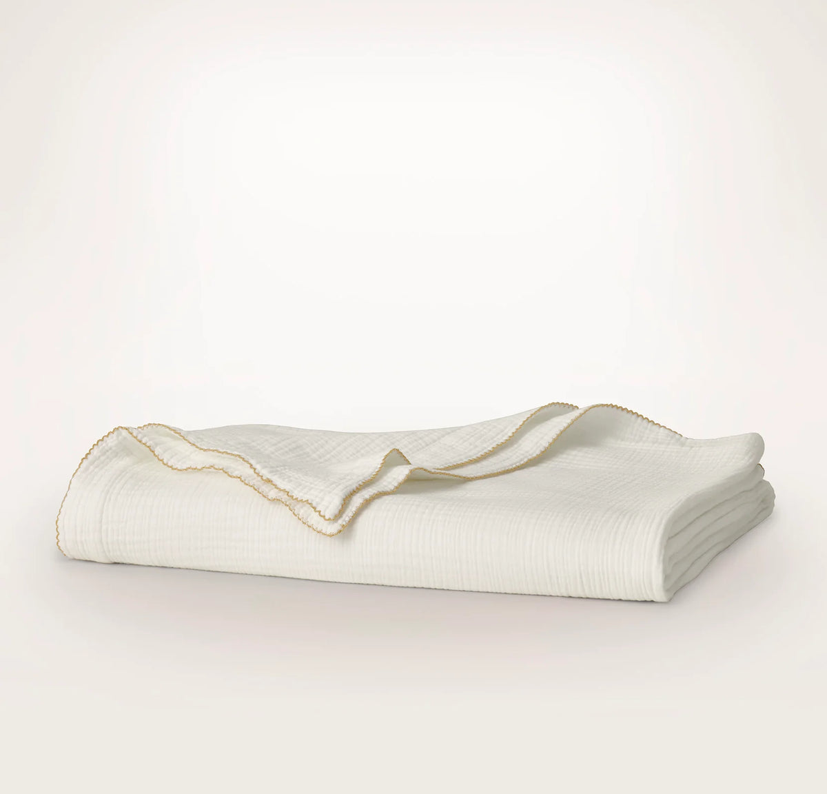 Dream Bed Blanket - White/Honey Picot
