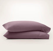 Signature Hemmed Pillowcase Set - Plum