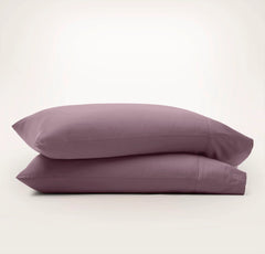 Signature Hemmed Pillowcase Set - Plum