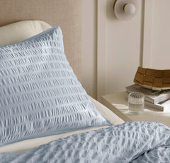 Relaxed Seersucker Duvet Set - Hydrangea