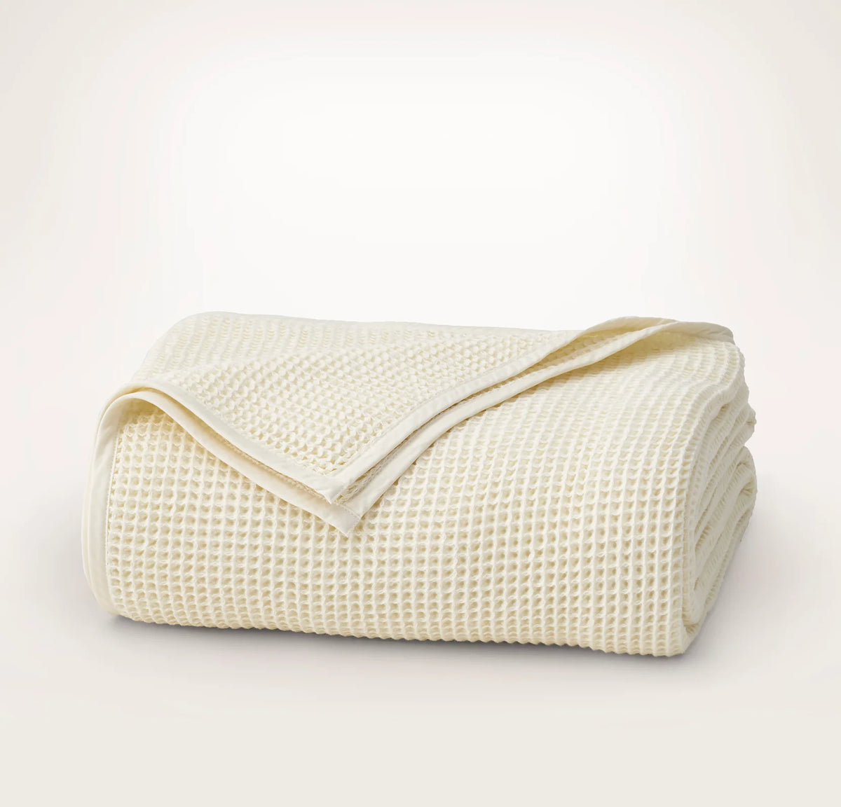 Waffle Bed Blanket - Cream