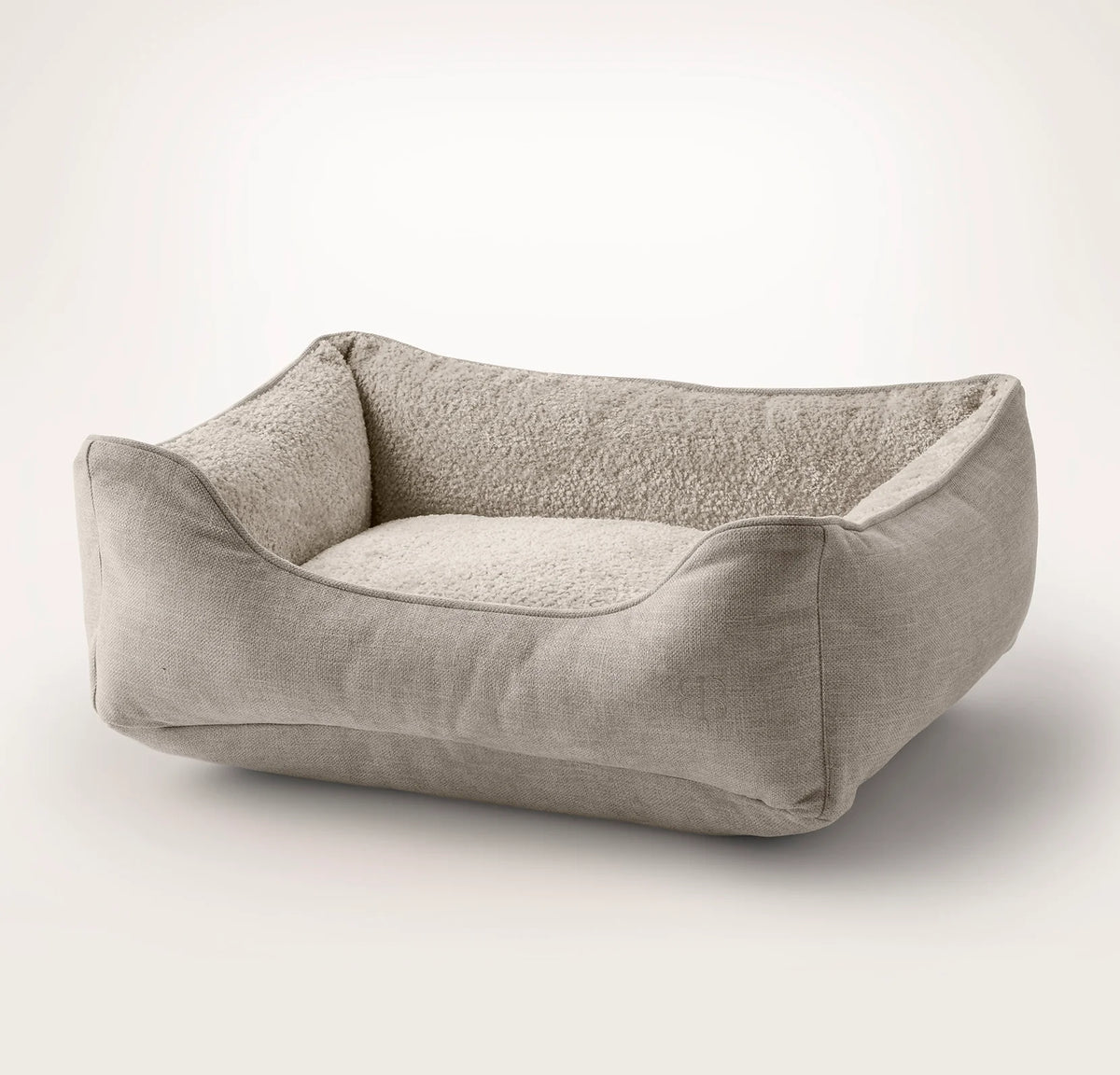 Piped Edge Pet Bed - Bone