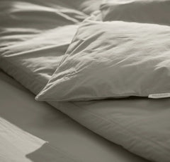 Percale Quilted Down Comforter - Pewter