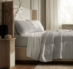 Signature Handstitched Quilted Sham - Mist